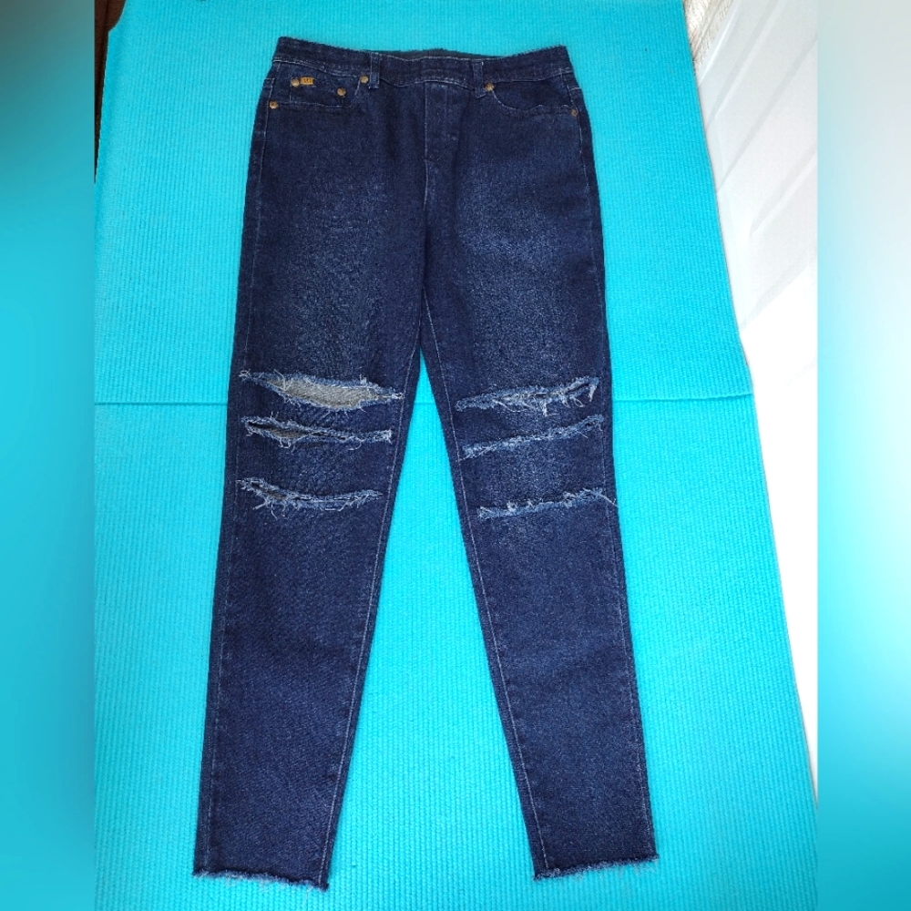 DG2 Women's Pull On Skinny High Rise Ankle Jegging Denim Jeans M